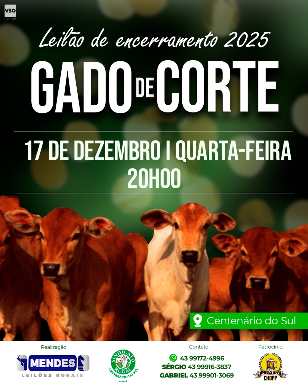 Leilão Gado de Corte de Centenário do Sul