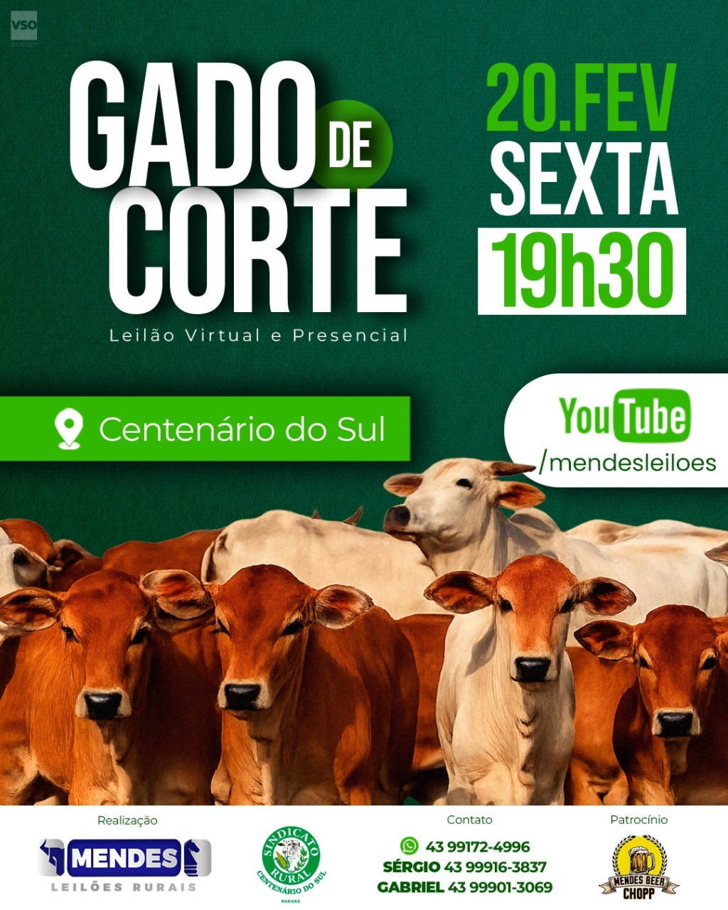 Leilão Gado de Corte de Centenário do Sul